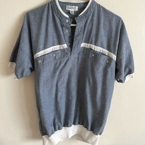Men’s short sleeve bluegray top